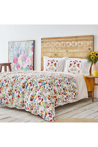 Karaca Home Parlin, 100% Turkish Cotton Duvet Cover Set, Double, Multi
