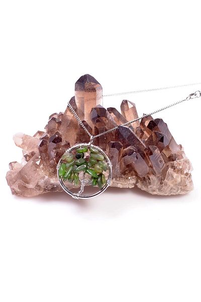 Taş Sandığı Jade Stone Tree of Life Necklace
