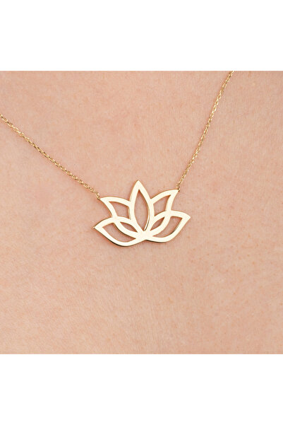 FasekGold Gümüş Kolye - Lotus 925 Ayar Gümüş Kolye
