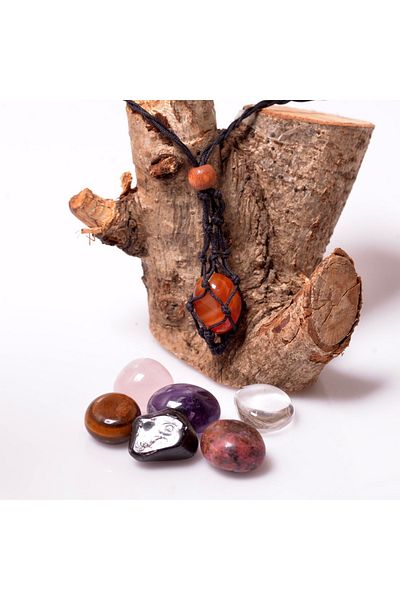 Taş Sandığı 7 Pieces Natural Stone Slouchy Mass - Different Necklace Every Day - Net Necklace Gift
