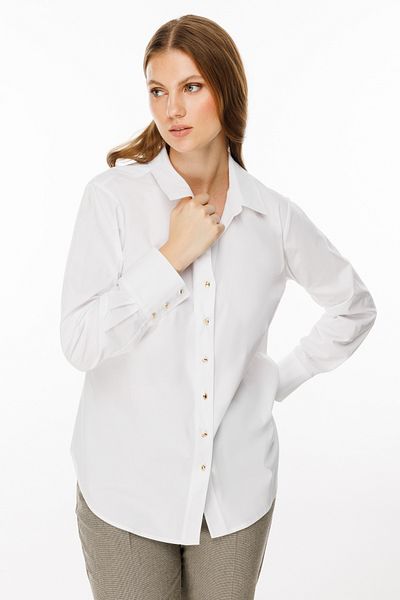 Ekol Shirt Collar Buttoned Front Blouse