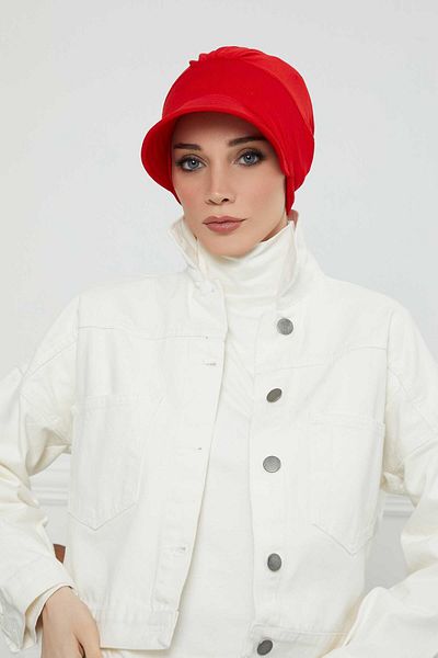 Aisha's Design قبعة قطنية ممشطة مطبوعة على شكل عظمة - b-73