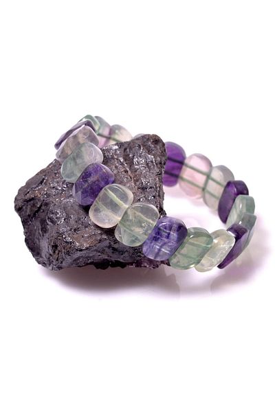 Taş Sandığı Fluorite Stone Bracelet - Faceted