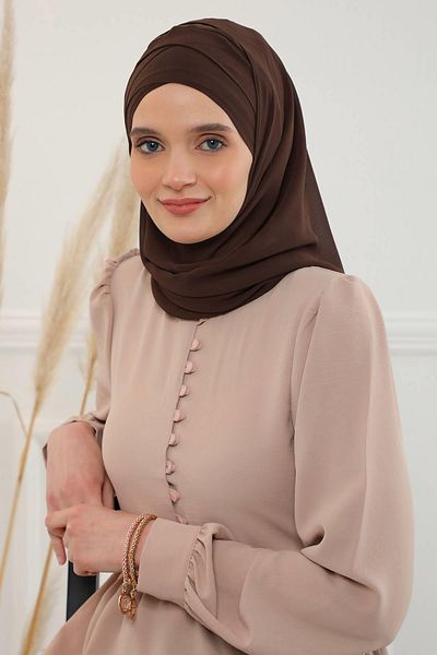 Aisha's Design شال شيفون كلاسيكي عملي بتصميم متقاطع - cps-15,cps-15