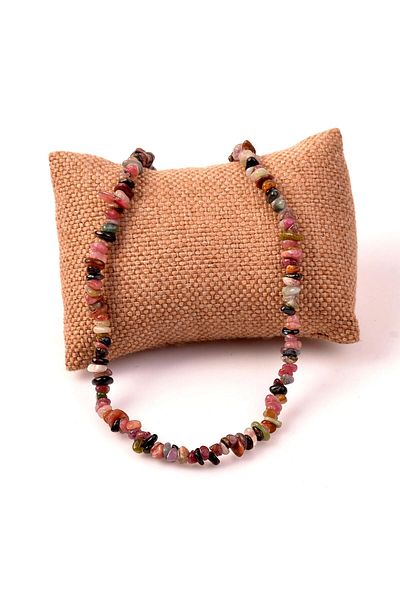 Taş Sandığı Tourmaline Stone Unshaped Necklace
