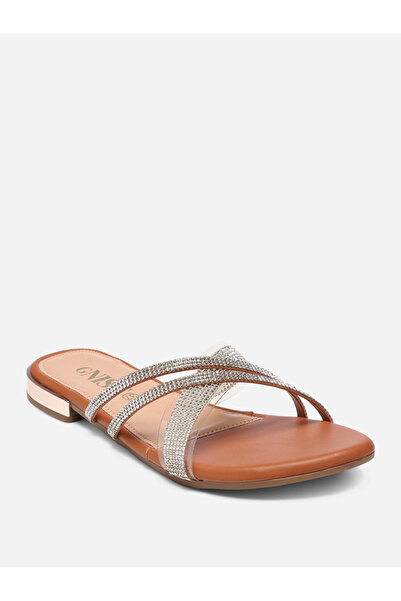 GNIST By Styli Embellished Strap Flat Sandals
