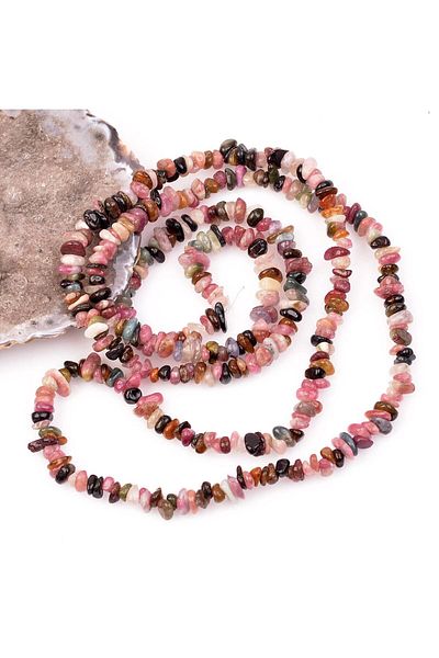 Taş Sandığı Tourmaline Stone Unshaped String - Broken Stone