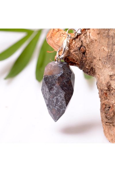 Taş Sandığı Facet Cut Hematite Stone Pandula - Pendulum