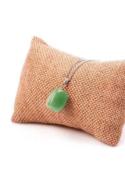 Taş Sandığı Aventurine Stone Necklace Cube Shaped