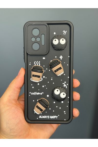 Fibaks جراب Redmi Note 10 Pro بتصميم منقوش لحماية الكاميرا، غطاء سيليكون ناعم باللون الأسود