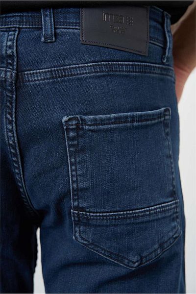 İmza Navy Blue Gabardine Denim - 100% Cotton, 5 Pockets, Comfort Fit, Relaxed Fit Casual Trousers 1023235164
