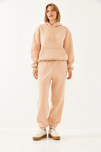 Bianco Lucci Kangaroo Colored Hooded Women's Set - Mbhs014 60601014