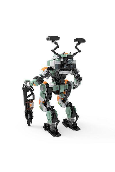 BuildMoc Paper Instruction 1057pcs With Box Vanguard-class Titan Bt-7274 Robot Building Blocks Set F