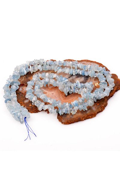 Taş Sandığı Aquamarine Stone Unshaped String - Broken Stone
