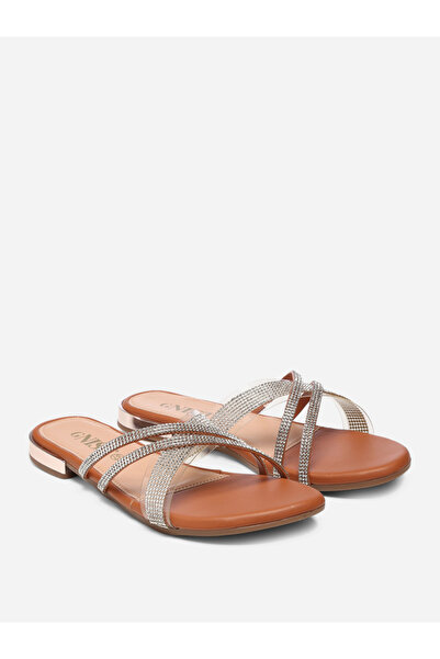 GNIST By Styli Embellished Strap Flat Sandals
