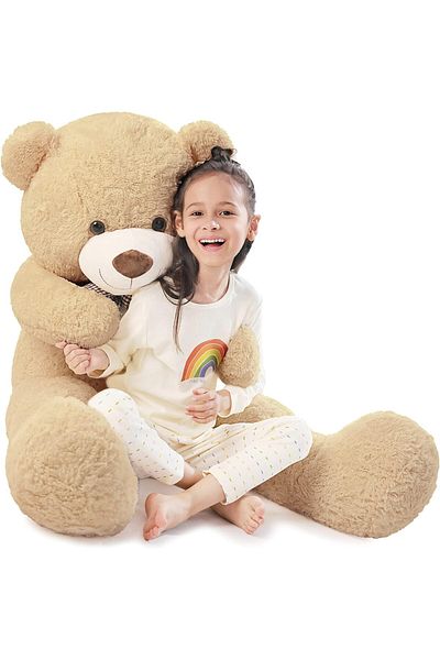 Sole 130 cm Cute Plush Bear with Bow Tie - Special Gift for Lover