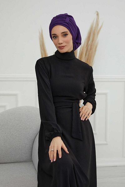 Aisha's Design عمامة شيفون مطوية - جاهزة، HT-107، HT-107