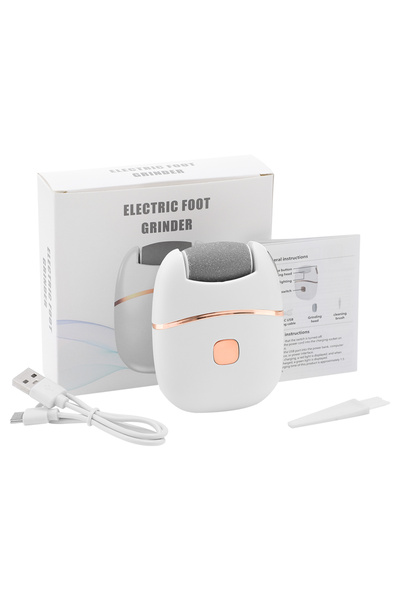 Choice جهاز طحن القدم الكهربائي الأبيض مع شحن USB لإزالة مسامير القدم وأدوات ...