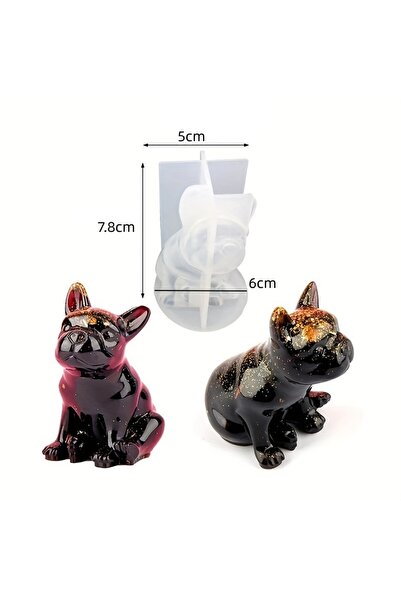 Choice3 قالب سيليكون ثلاثي الأبعاد على شكل كلب بولدوغ فرنسي - مثالي للشموع وا...
