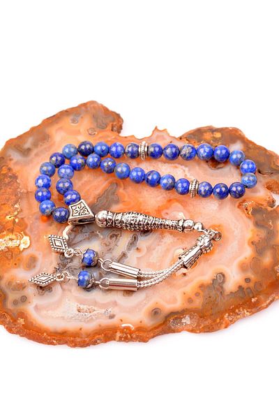 Taş Sandığı Lapis Lazuli Stone Rosary - 6 Mm