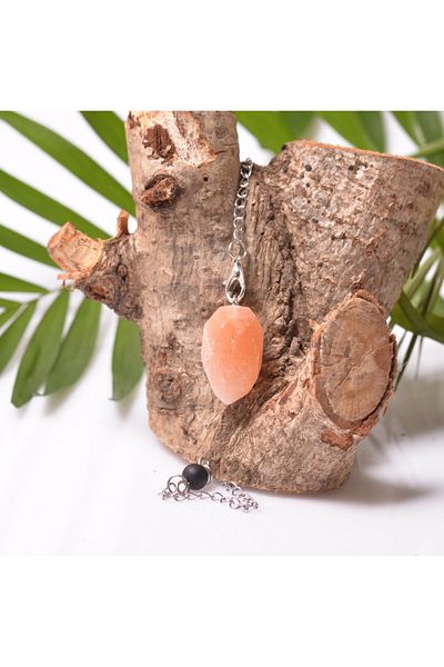 Taş Sandığı Orange Selenite Facet Cut Pandula