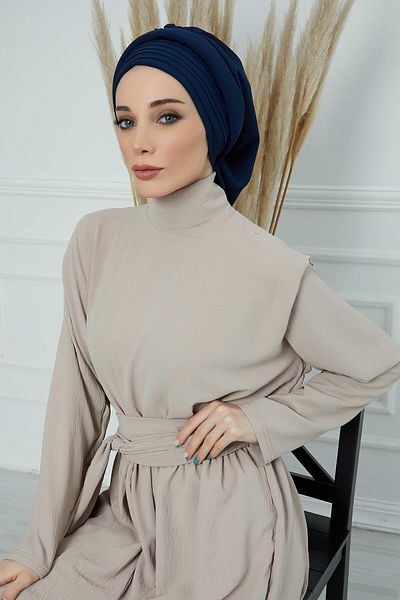 Aisha's Design Aerobin Ready Pleated Turban - Ht-108A
