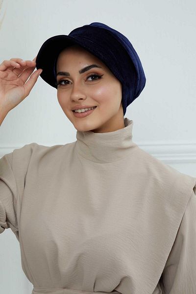 Aisha's Design قبعة مخملية - بونيه، b-73k