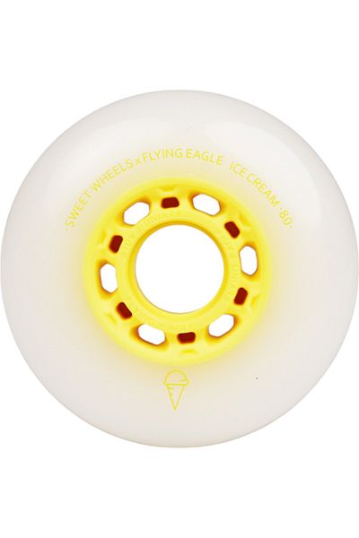 Flying Eagle Fe Ice Cream Yel 80mm Skate Wheel Set of 8