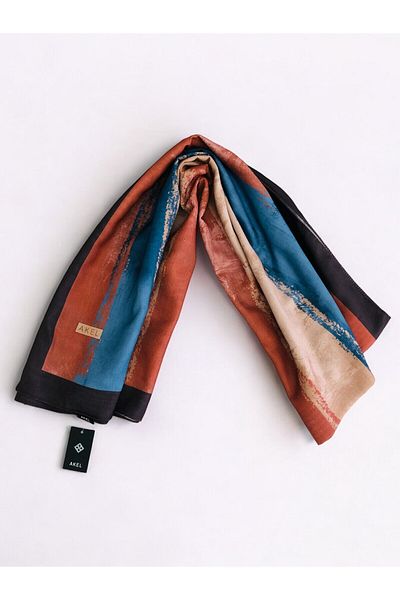 Akel Pastel Patterned Digital Soft Shawl