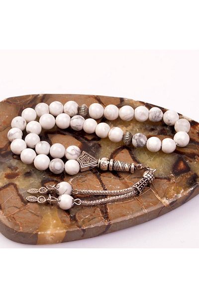 Taş Sandığı Howlite Stone Rosary (8 Mm)