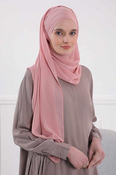 Aisha's Design شال شيفون عملي بتصميم كلاسيكي متقاطع، cps-15، cps-15