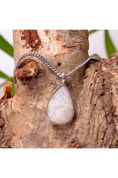 Taş Sandığı Moon Stone Drop Necklace - Small Size
