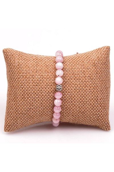 Taş Sandığı Kunzit Stone Bracelet (8 Mm) - Silver Apparatus -