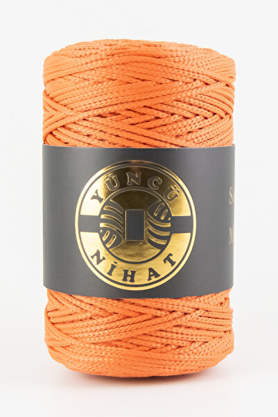 Yüncü Nihat 200 gr - 200 Mt - 2.5 Mm Turuncu (201) Polyester Makrome Ipi Çant...