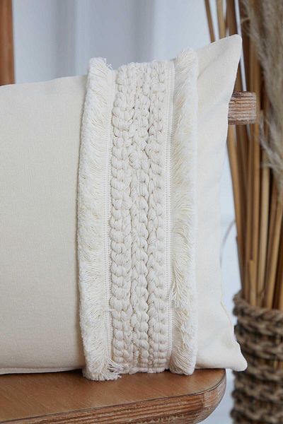 Aisha's Design Throw Pillow Cover - Knitted Detailed, K-291 Model
