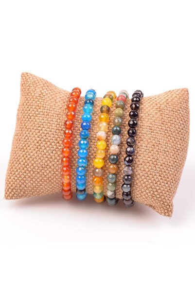 Taş Sandığı خمسة قطع من سوار حجر العقيق / 6 مم