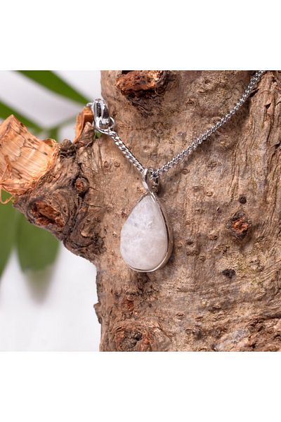 Taş Sandığı Moon Stone Drop Necklace - Small Size