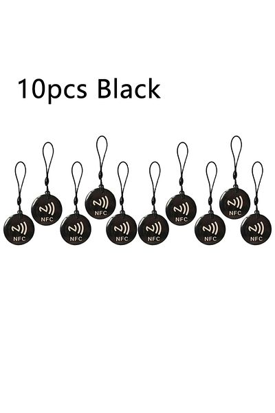 Choice 10pcs Black 10pcs Nfc Tags For All Nfc Enabled Phones Ntag213 Epoxy Rfid Card 13.56mhz Token With Ro