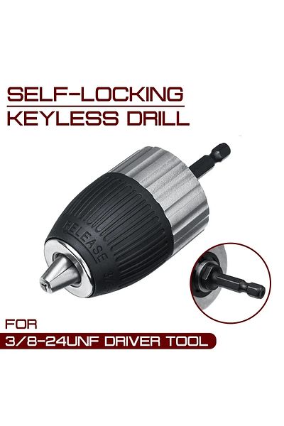 XMSJ 1.5-13mm Electric Drill Chuck Keyless Self-locking 3/8-24UNF Driver Tool Accessories Keyless Adap...