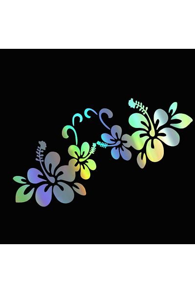 Choice 20x8cm G141a3 Laser Car Sticker 20*8cm Flower Stickers Car Door Window Reflective Laser Motorcycle