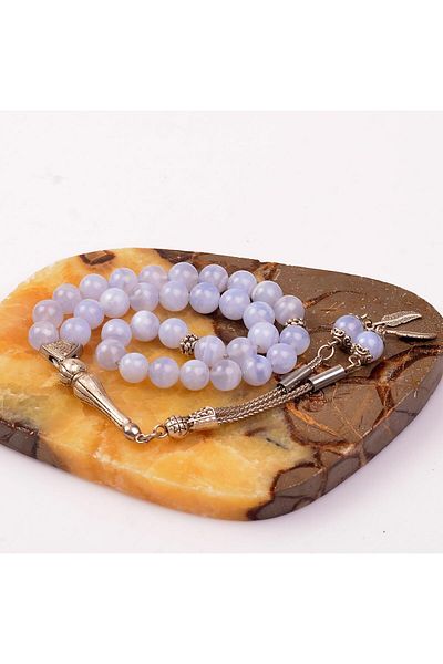 Taş Sandığı Chalcedony Stone Rosary 8 mm