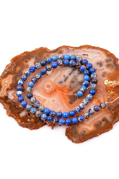 Taş Sandığı Blue Varicite Stone String (6 Mm)