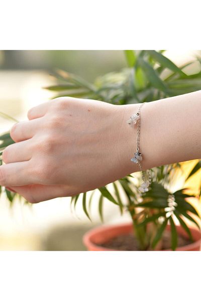 Taş Sandığı Moon Stone Bracelet – With Non-Tarnish Chain