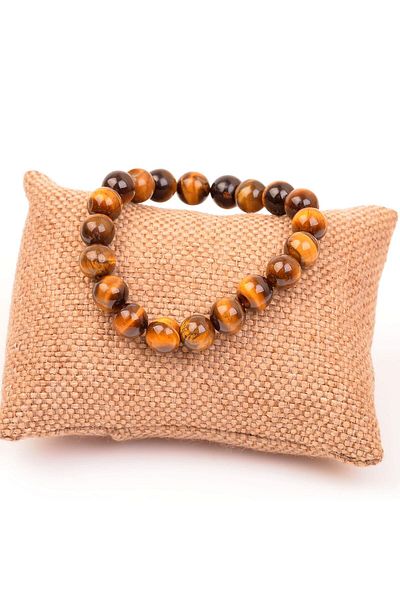 Taş Sandığı Tiger Eye Stone Bracelet - 10 Mm