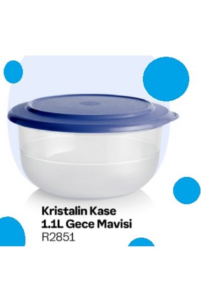 Tupperware Midnight Blue 1.1 L Crystal Bowl Serving