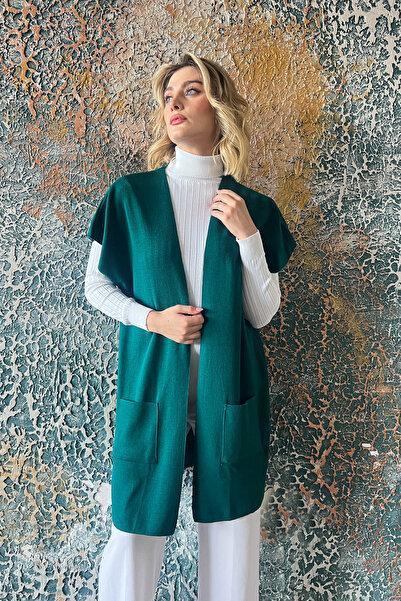 ModaPlaza Women's Short Pocket Vest 4164