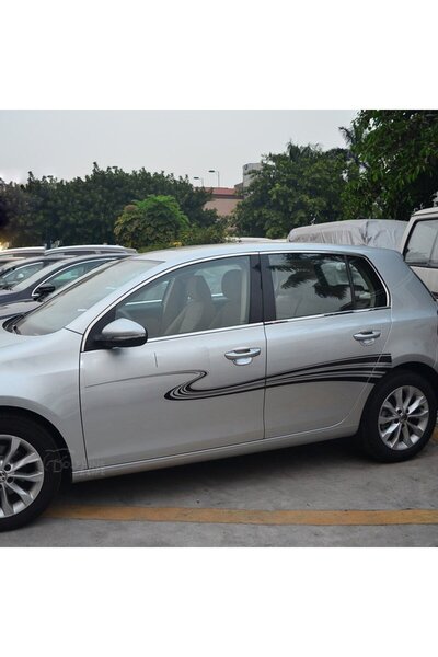 Universal Volkswagen Golf 6 Cam Çıtası Çerçevesi Kromu Nikelaj Komple 2009-2013