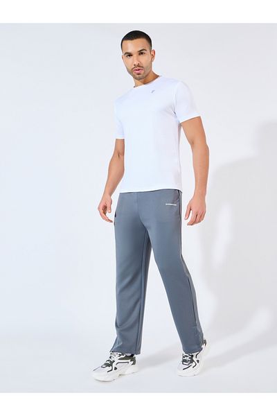 Styli Relaxed Fit Open Hem Scuba Pants With Bottom Snap Detail