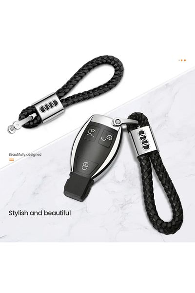 BGA Audi Keychain - Real Leather Stainless Steel with Special Screwdriver