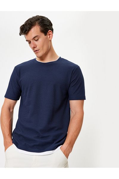 Koton Slim Fit T-Shirt Kurzarm Rundhalsausschnitt Baumwolle